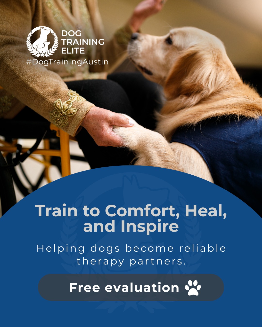 Some dogs are born to make a difference. Therapy dog training teaches dogs to provide comfort, support, and joy to people in hospitals, schools, and communities. 

Whether you&rsquo;re an educator, healthcare professional, or volunteer, the right training helps your dog develop the skills, confidence, and reliability needed to make a meaningful impact.

🎯Whether it&rsquo;s leash manners, obedience, or service training, Dog Training Elite Austin offers personalized programs near Butler Shores at Town Lake and Lowe's Home Improvement, helping dogs shine all winter long. Cozy season, confident pups. ✨
 📍 https://maps.app.goo.gl/mzC5PCNAg2Btm23J9


