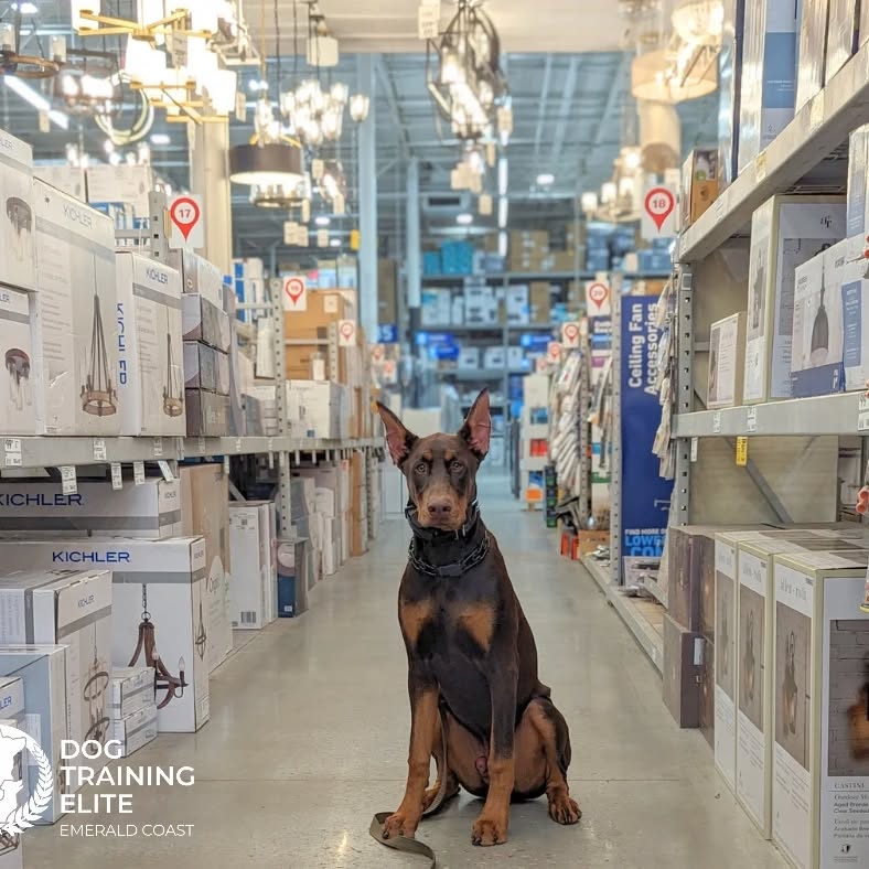 Alexander on his field trip to Lowe's today. He rocked it.

Alexander is a 7 month old Doberman who is enrolled in our Elite Training Camp.

