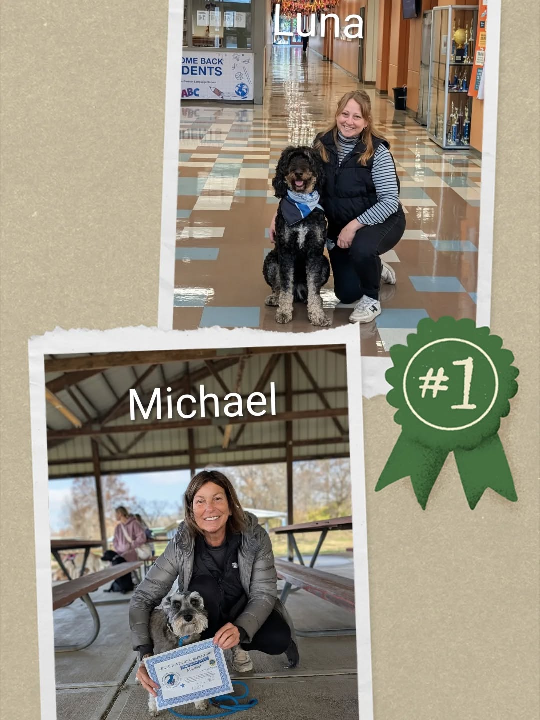 Shout out to our newest Therapy Dog's, Luna & Michael. It is incredibly satisfying when you finish the journey. Allison & Karen worked incredibly hard with their dogs for the honor of sharing their joy with others...🥹.
We are so proud of you all!!! 🍾🥂