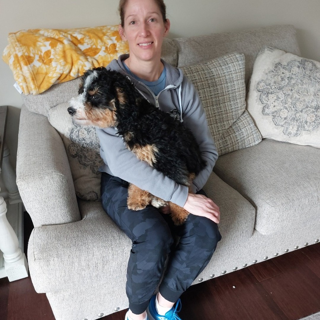 Katie and Oreo. In-home session graduates!