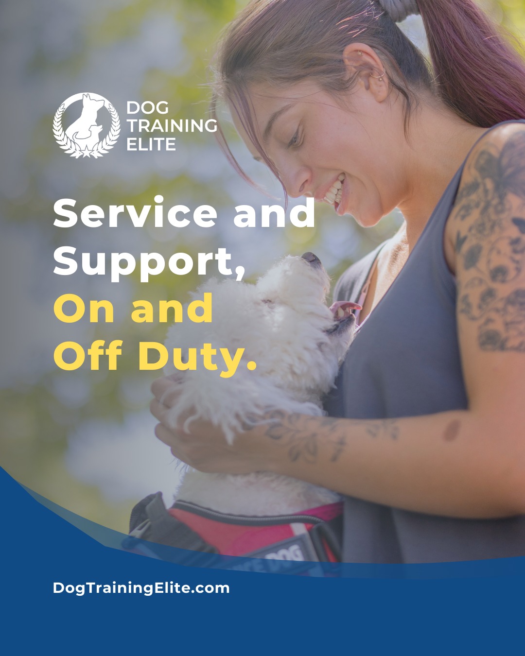 Some heroes wear uniforms. Others wear collars. 🐾 We’re proud to serve those who’ve served us.

 Dog Training Elite Kansas City provides service dog training that empowers veterans with independence, confidence, and peace of mind.

Our programs are designed to help manage PTSD, anxiety, and other challenges, creating a lasting partnership

🗺️ Schedule your free in-home Consultation this season and see why families in Kansas City, Overland Park, and Lee's Summit trust Dog Training Elite for lasting results. 🍂


