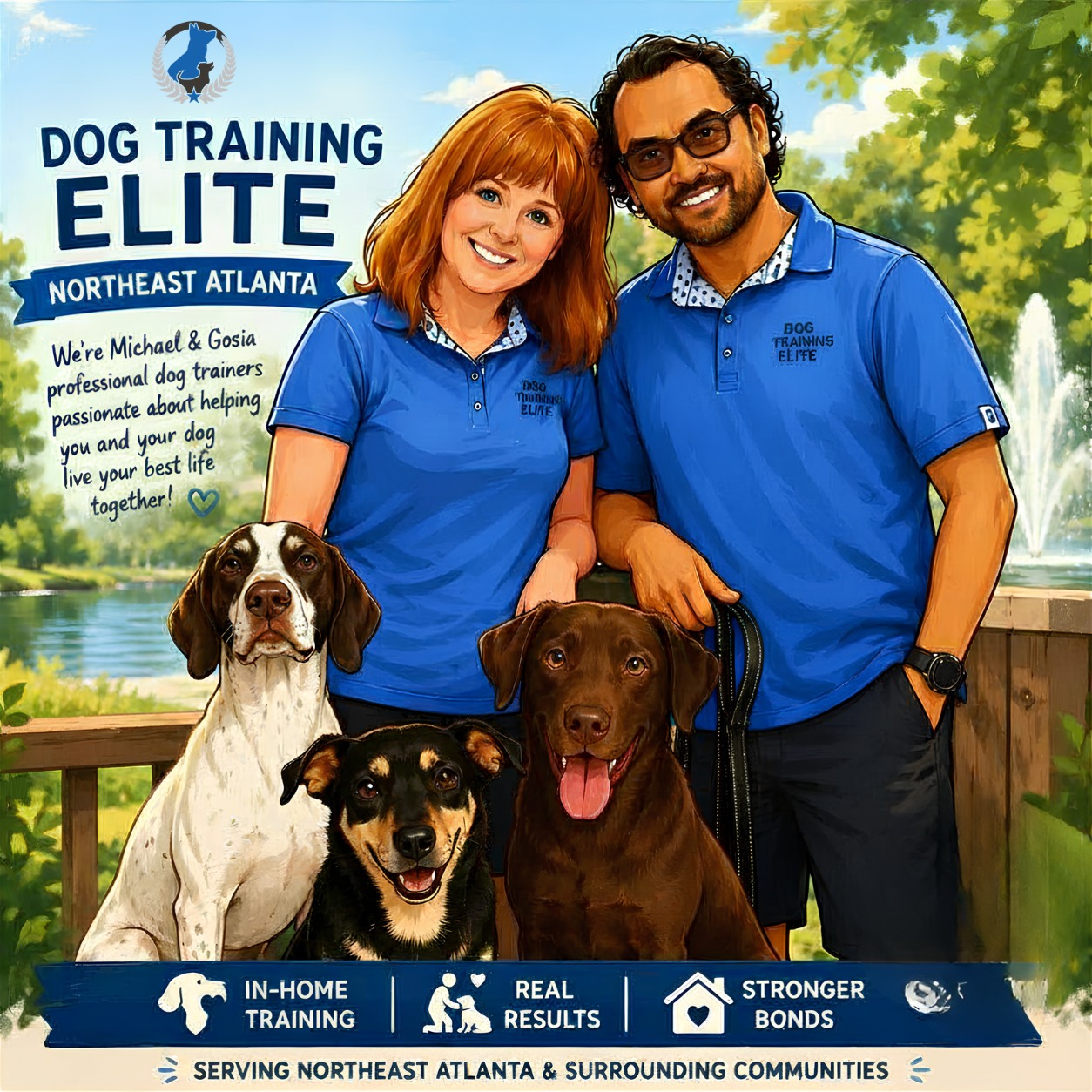 Hey Atlanta Dog Parents!

We&rsquo;re Michael and Gosia, the husband-and-wife team behind Dog Training Elite Northeast Atlanta. As local dog trainers and lifelong dog lovers, we&rsquo;re passionate about helping families create calmer, happier lives with their dogs through personalized in-home training.

We believe great dog training goes beyond obedience &mdash; it&rsquo;s about creating trust, confidence, and a better everyday life for both dogs and their people. That&rsquo;s why we bring personalized, professional training directly into your home, where your dog is most comfortable and real-life results happen.

From puppy training and basic obedience to behavior modification, advanced training, and therapy or service dog work, we&rsquo;re committed to supporting families throughout Northeast Atlanta with practical training tailored to each dog and household.

We&rsquo;re especially honored to work with Veterans and their service dogs, helping create life-changing partnerships built on trust, connection, and independence.

Being local means everything to us. We&rsquo;re proud to serve the communities we live in, support fellow local businesses, and treat every client and dog like part of our extended family. Our goal is always to provide honest guidance, lasting results, and a training experience that feels supportive from start to finish.

If you&rsquo;re ready to help your dog thrive, tap the link in our bio to schedule your FREE in-home consultation and see why so many Atlanta-area families trust us with their dogs!

