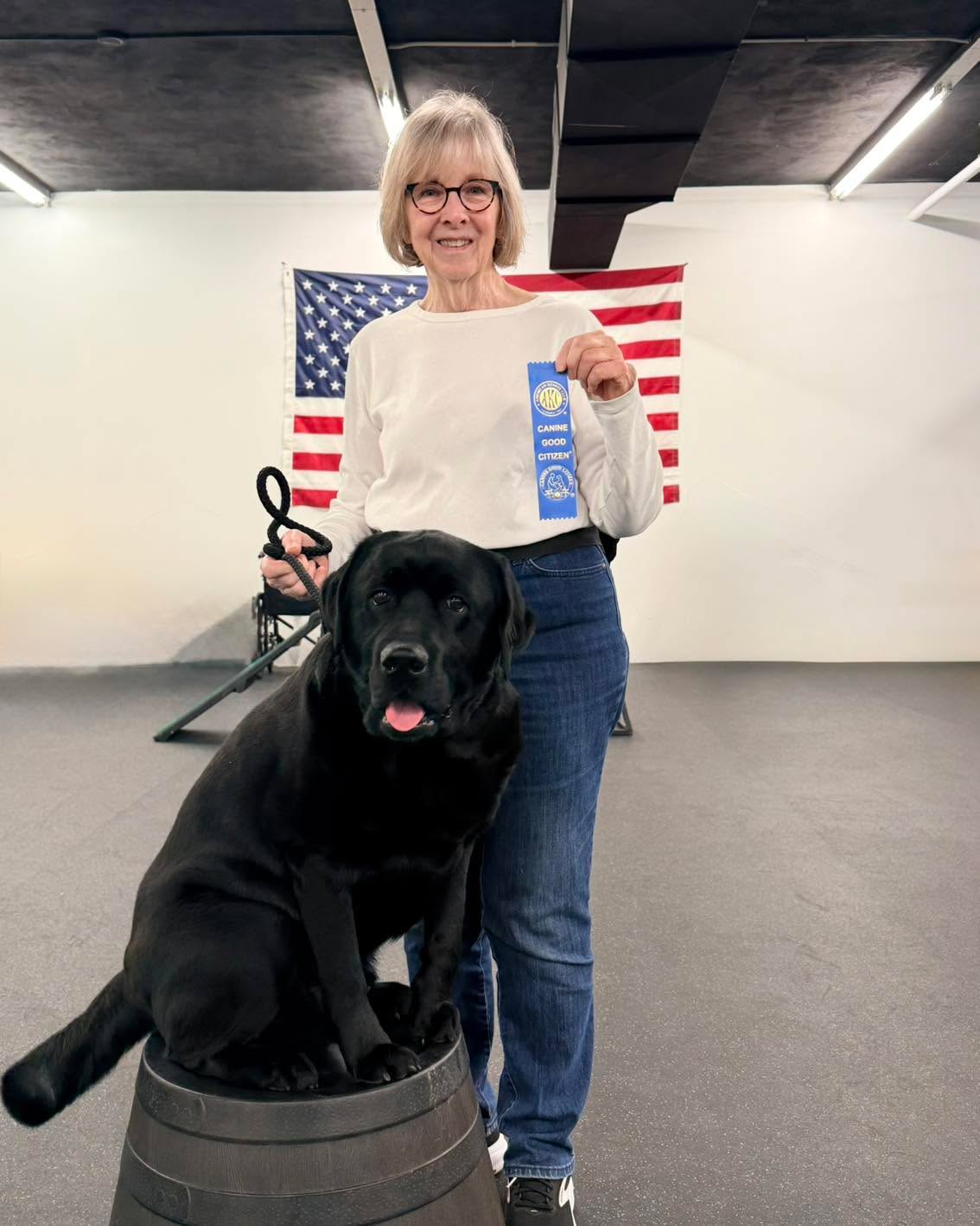 Rudy is our most recent dog to pass CGC!  He and mom, Nancy, are so fun to work with. Rudy had already been working as a therapy dog, just needed some &lsquo;tune up&rsquo; on a few things. Congrats to Rudy and Nancy!!

