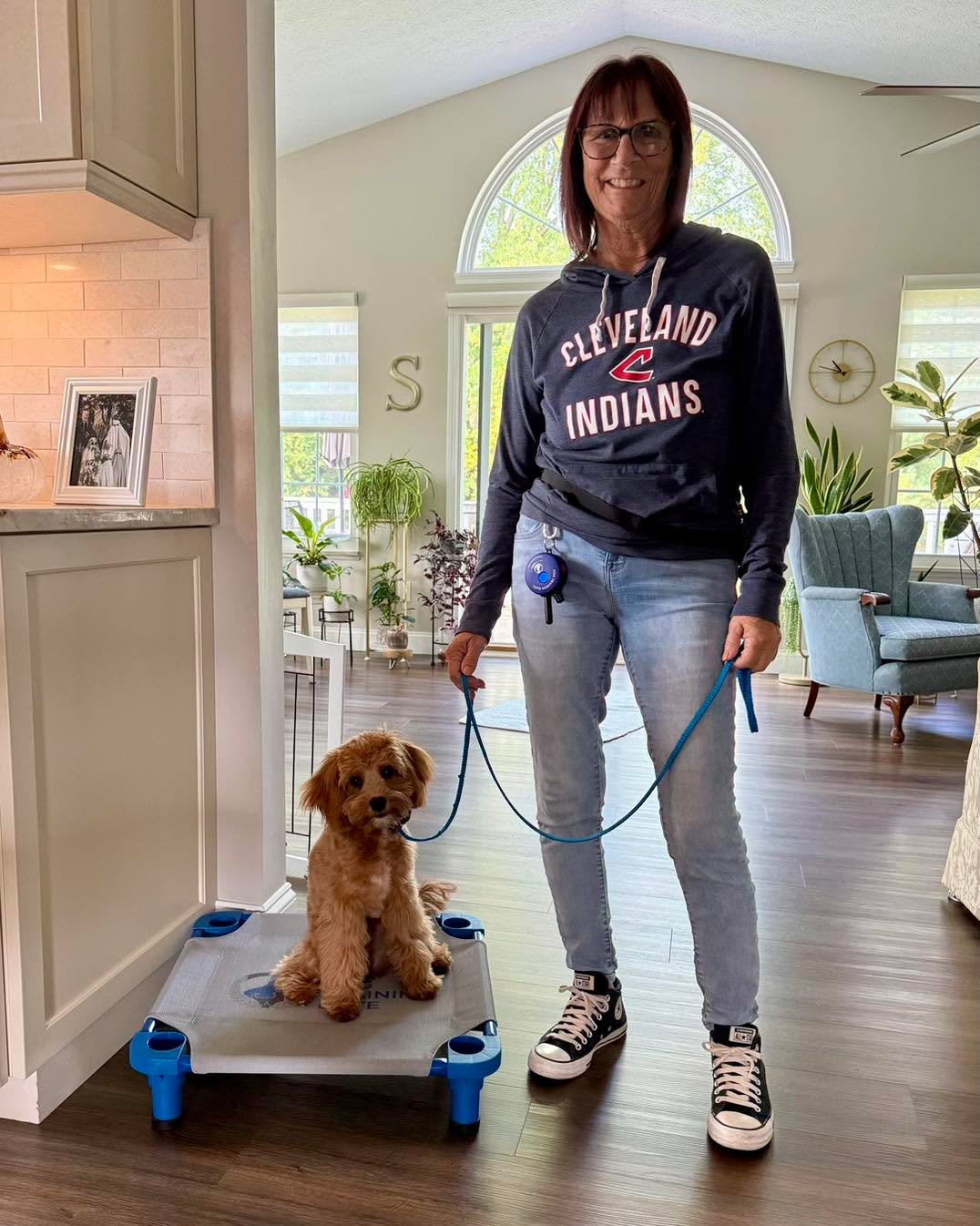 Charlie and Pup Mom Kellie rocking PLACE!

As the Holidays approach, is your dog ready to calmly greet your visitors!? 

