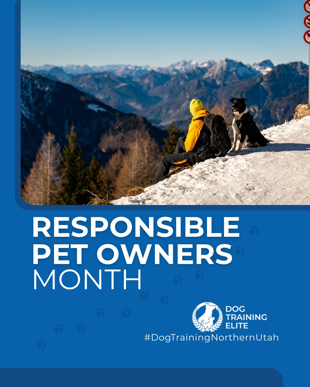 This February, we're celebrating Responsible Pet Owners Month! 🎉 Responsible pet ownership means providing proper training, care, and a loving home. 

What's one responsible pet owner tip you live by? Share below! And if training is on your list, Dog Training Elite Northern Utah is here to help. 

 From basic obedience to advanced service dog training, Dog Training Elite Northern Utah helps dogs near Centerville, Layton and Ogden build better behavior and stronger bonds this season. 🐾
 📍https://maps.app.goo.gl/M3FBzRM1CPXPnf2o9




