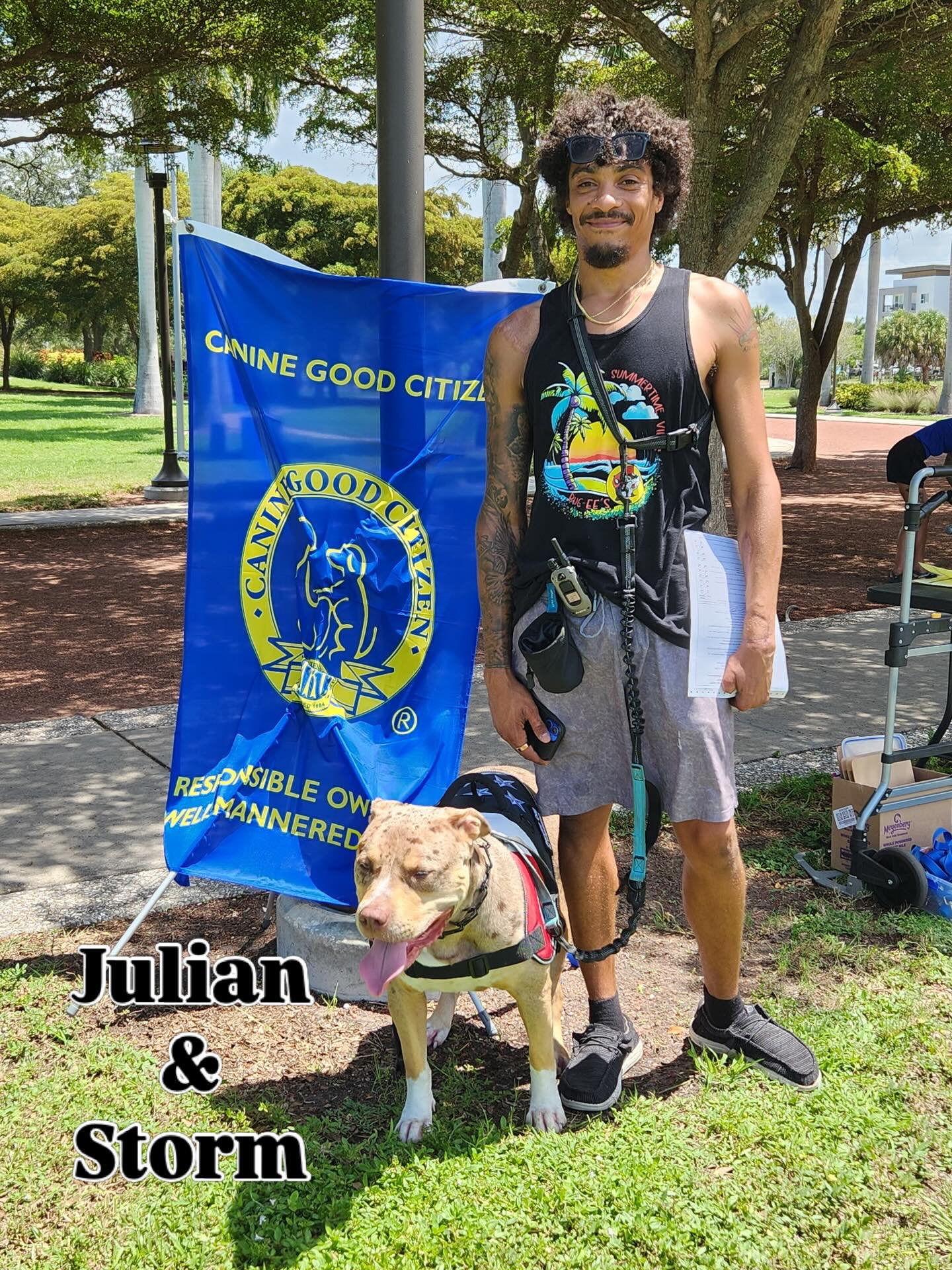 Huge CONGRATS for Julian and his dog Storm for passing their AKC Canine Good Citizen test over the weekend! These two have been working hard since Storm was just a little baby. We are so excited to see them move forward with their Service program! 🦮🐾
