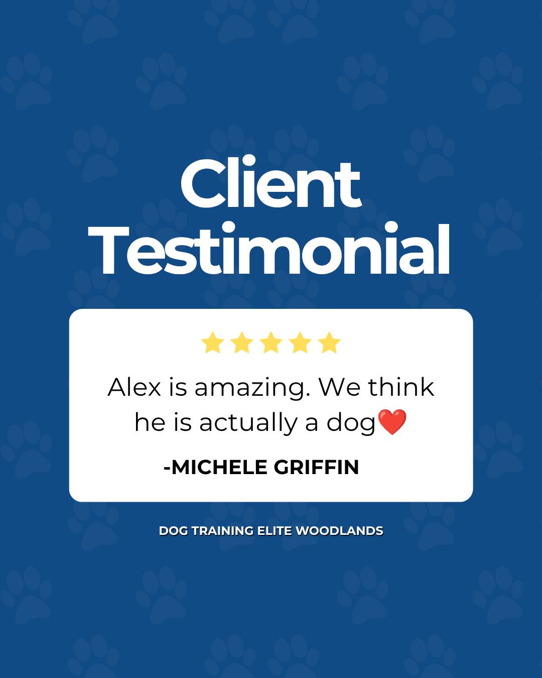 We&rsquo;re not confirming or denying anything. 😂🐾

But when you understand dogs THAT well, people start asking questions.

Thanks for the five-star review and the laugh! We&rsquo;re pretty big fans of Alex, too. 💙

