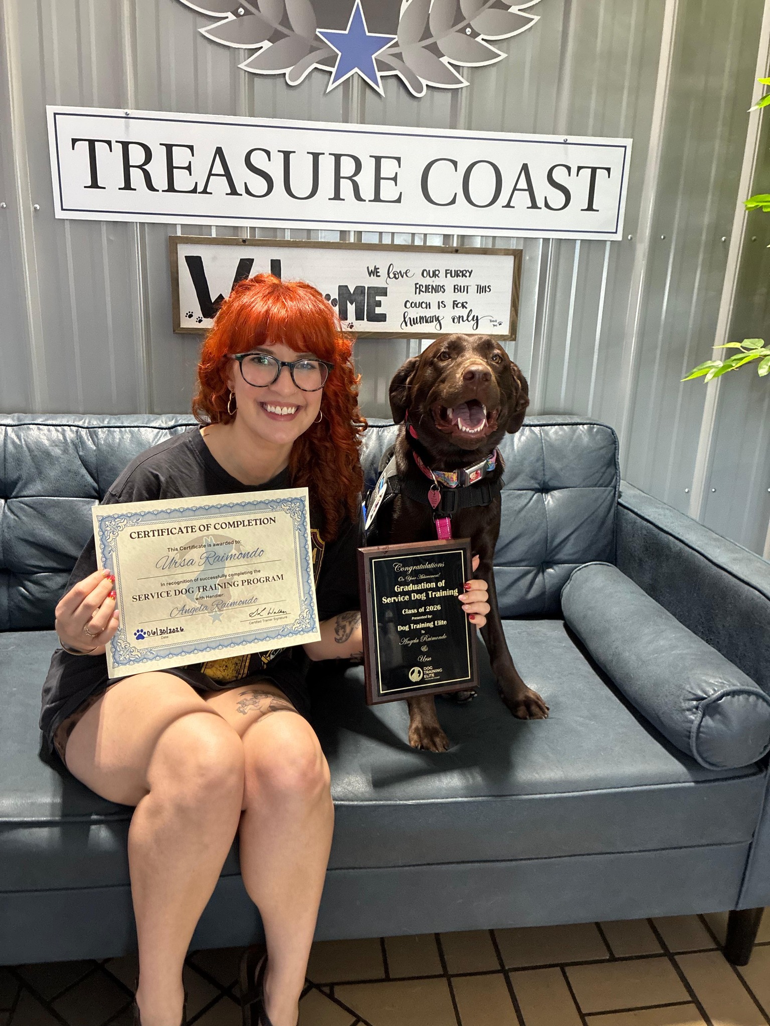 Congratulations to Angela and Ursa for passing the DTE Service Dog Public Access Test!

When Angela came to us she had never owned a dog before, and watching this team grow has been one of the most rewarding journeys. Ursa learned to work alongside Angela as a medical alert service dog and these two have been a dynamic team from day one. We could not be more proud. Way to go, Angela and Ursa!

