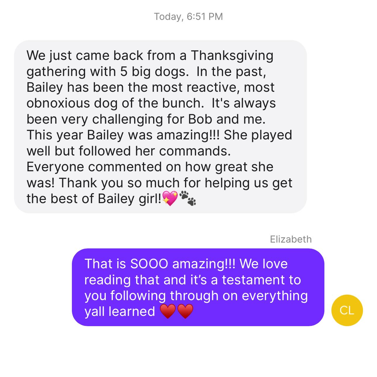 These are the best type of texts to receive!!