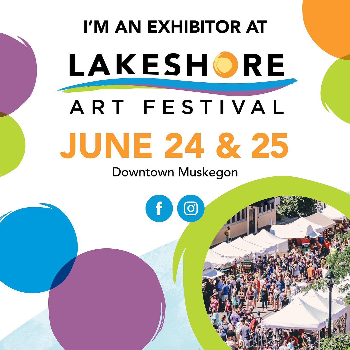 🐾🦮Visit us Saturday and Sunday at the Lakeshore Art Festival in Downtown Muskegon. 
9am - 5pm 
We&rsquo;re in the same spot as last year, the corner of 1st and Western. 💙🐕&zwj;🦺





