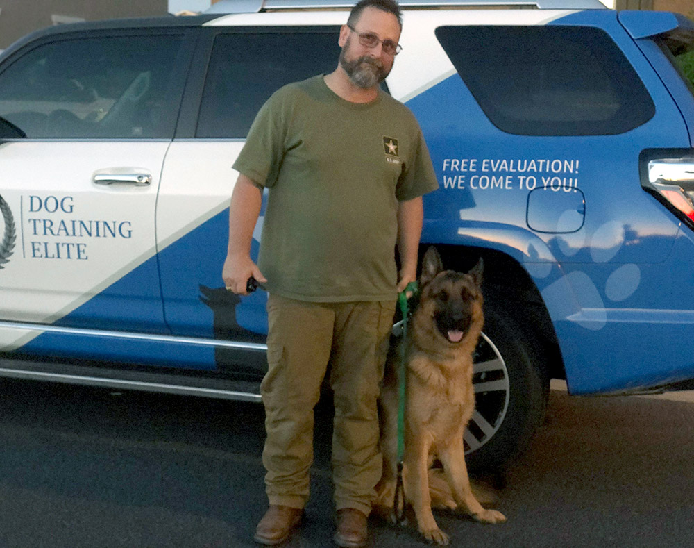 Veteran with PTSD Service Dog