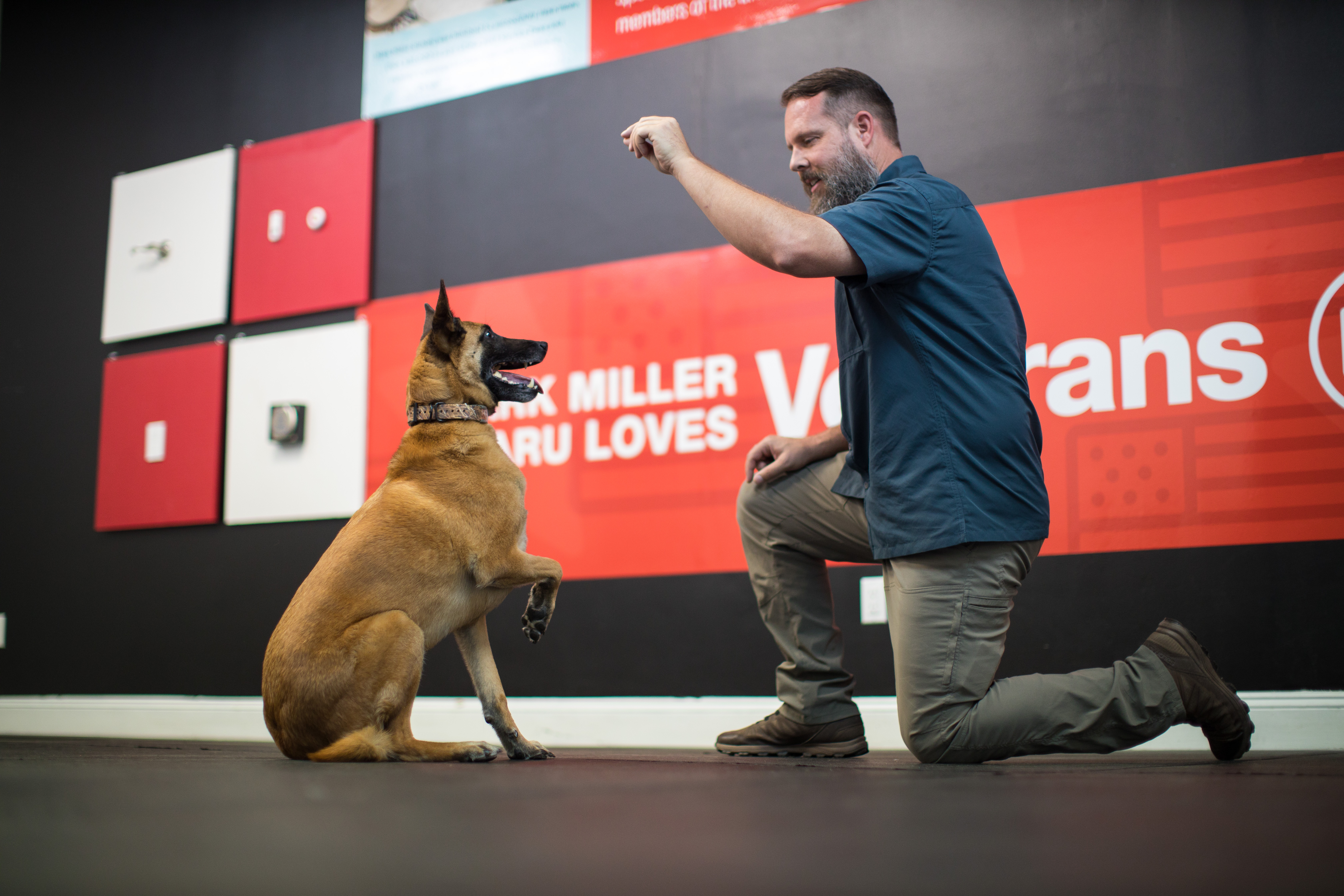 A Dog Training Elite Franchise Owner showcasing the success of our dog training program.